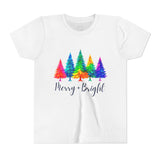 Sassy "Merry + Bright" Kids Short Sleeve Tee