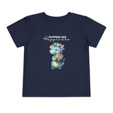 Toddler "Flowers are Happiness" DINA Unisex Short Sleeve Tee