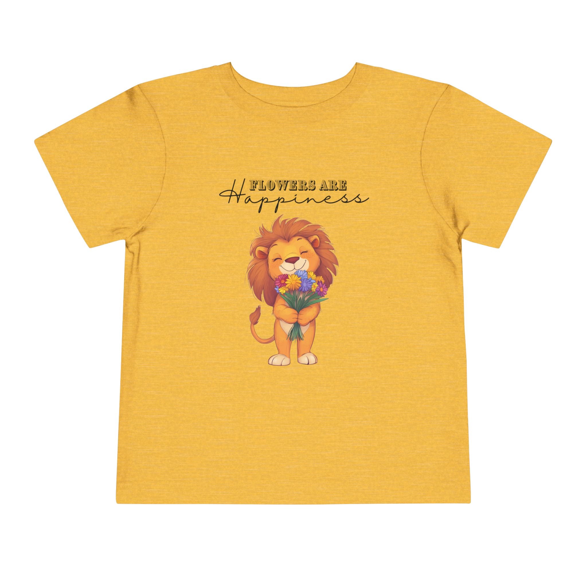 Toddler "Flowers are Happiness" LEO Short Sleeve Tee