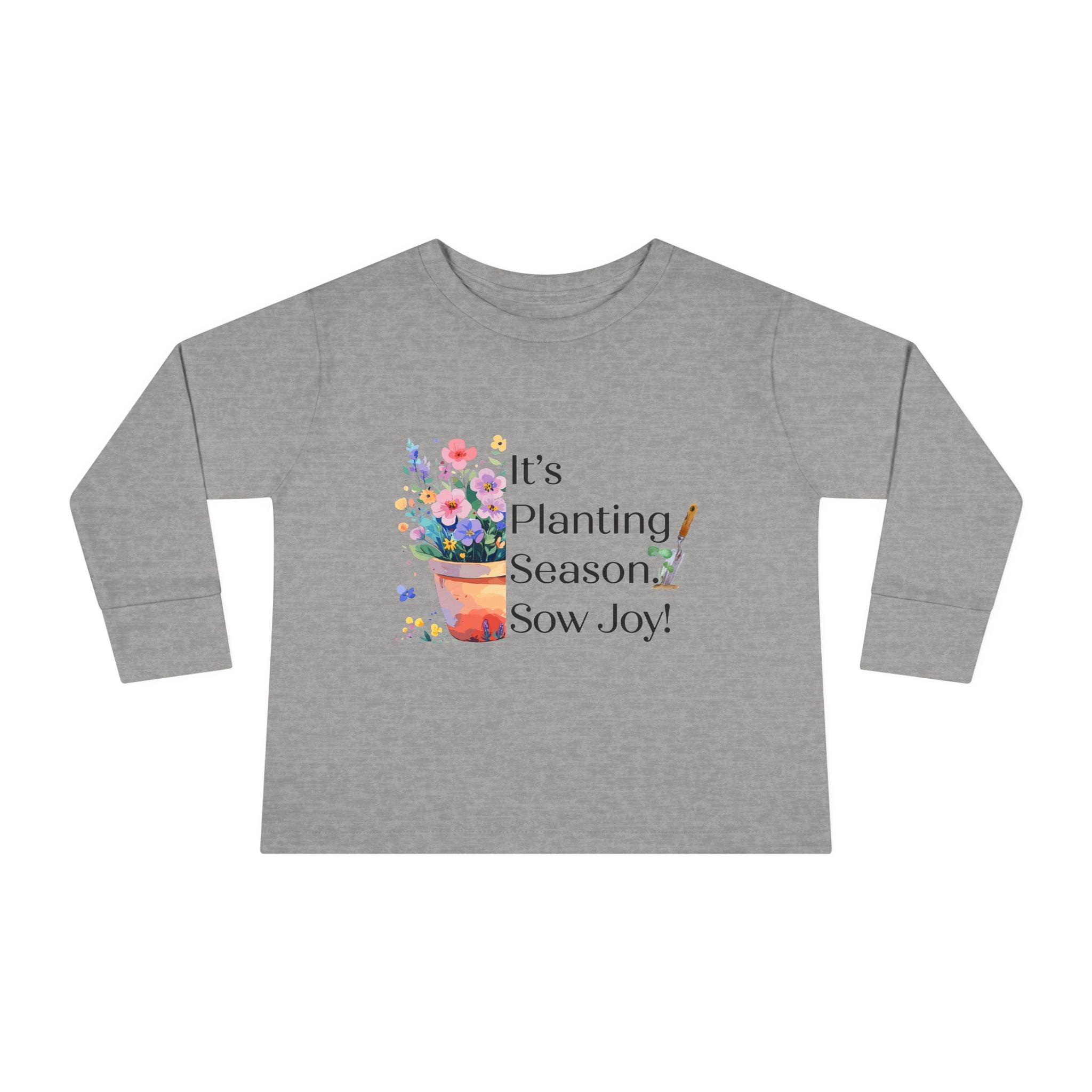 Toddler "Sow Joy" Flower Pot Long Sleeve Tee