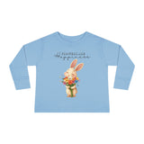 Toddler "Flowers are Happiness" VALENTINA Long Sleeve Tee