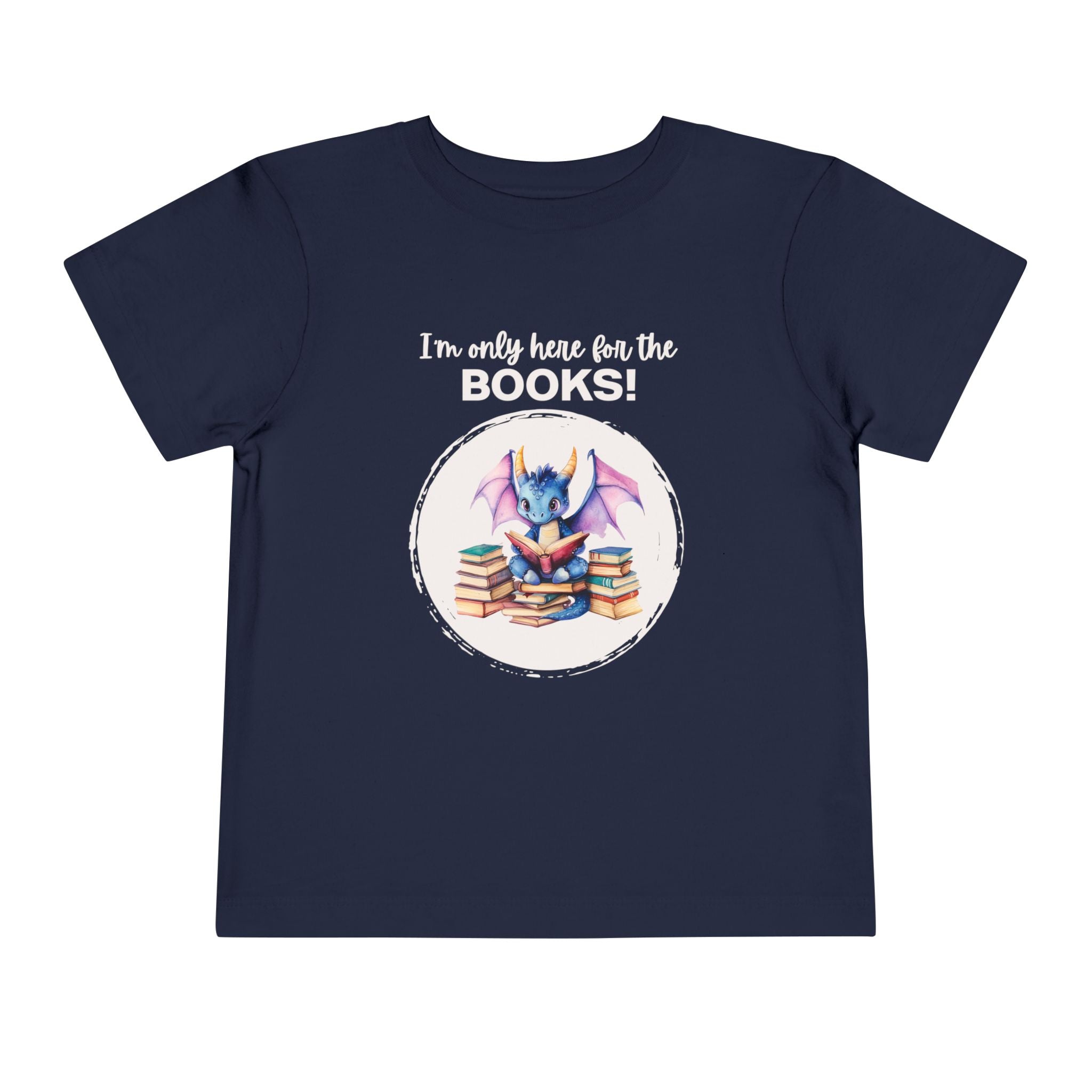 Toddler "Only Here for the Books" Short Sleeve Tee