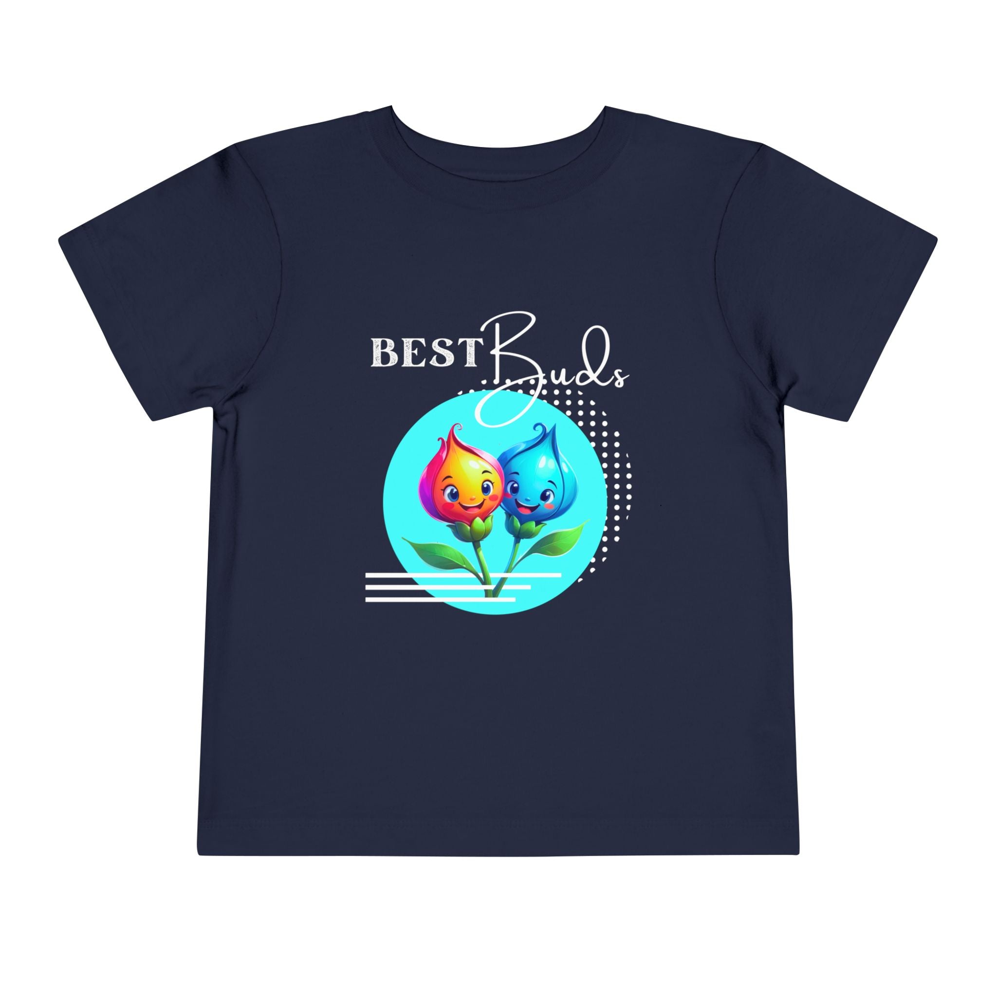 Toddler "Best Buds" Deco Teal Short Sleeve Tee