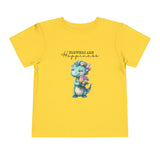 Toddler "Flowers are Happiness" DINA Unisex Short Sleeve Tee