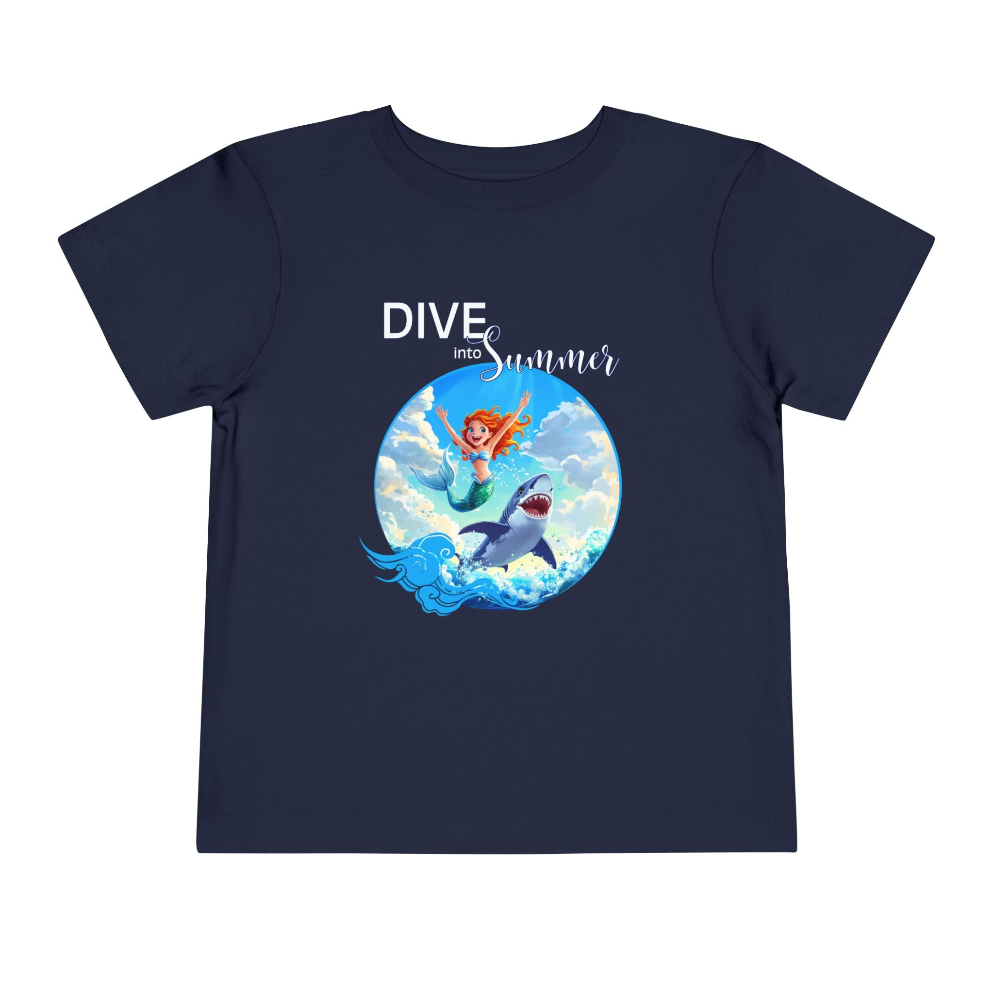 Toddler Mermaid "Dive into Summer" Short Sleeve Tee