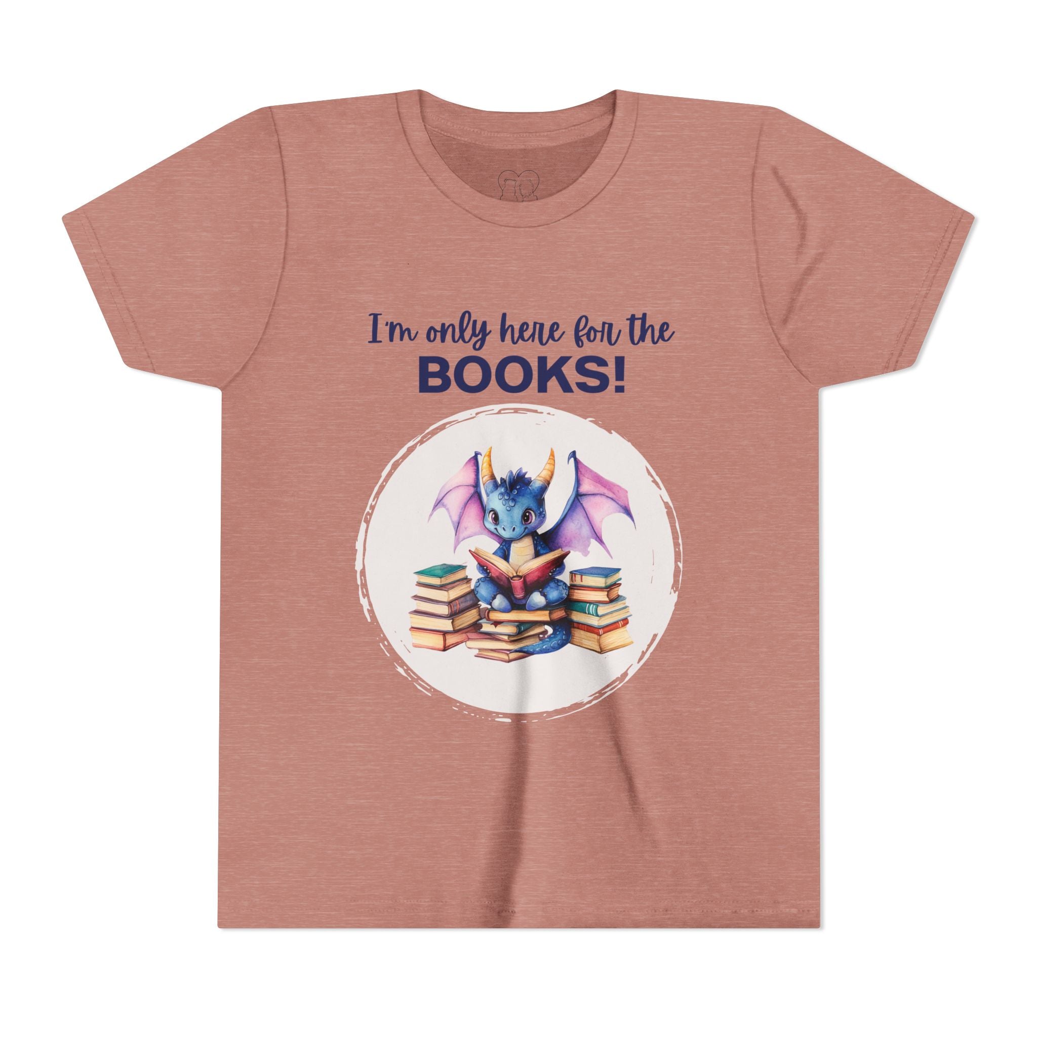 Kids "Here for the Books" Short Sleeve Tee