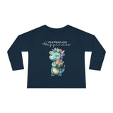 Toddler "Flowers are Happiness" DINA Long Sleeve Tee