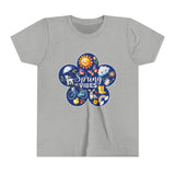 Kids "Spring Vibes" Blue Bloom Short Sleeve Tee