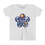 Kids "Spring Vibes" Blue Bloom Short Sleeve Tee