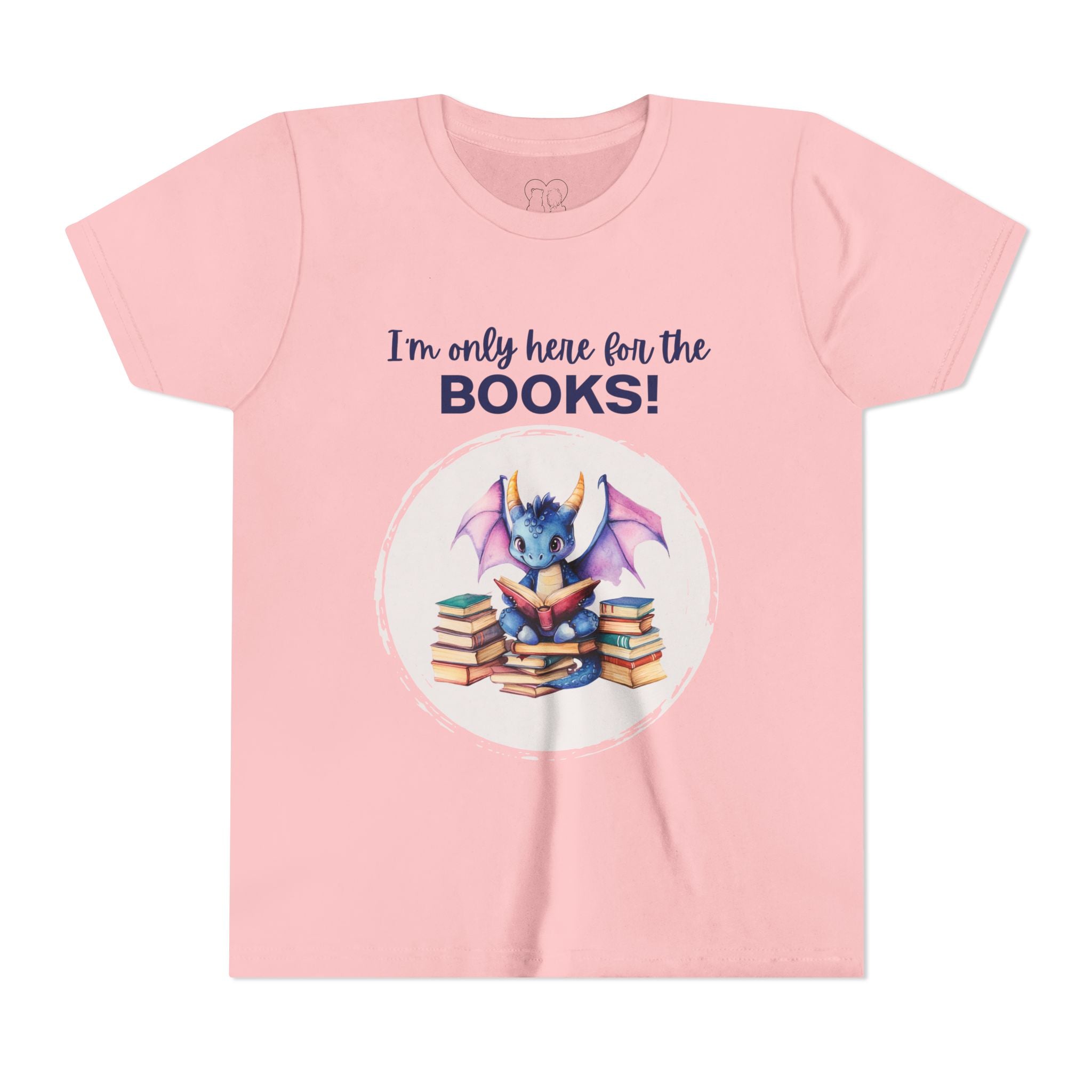 Kids "Here for the Books" Short Sleeve Tee