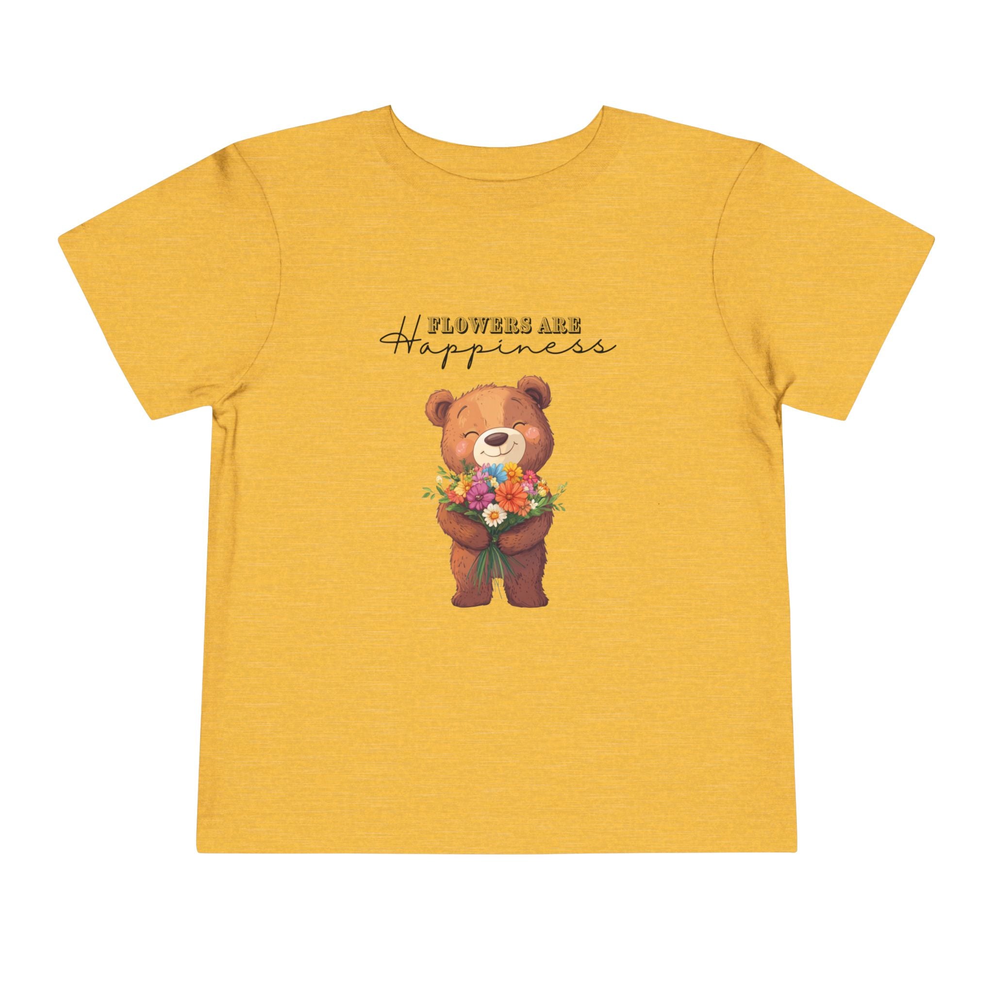 Toddler "Flowers are Happiness" URSA Short Sleeve Tee