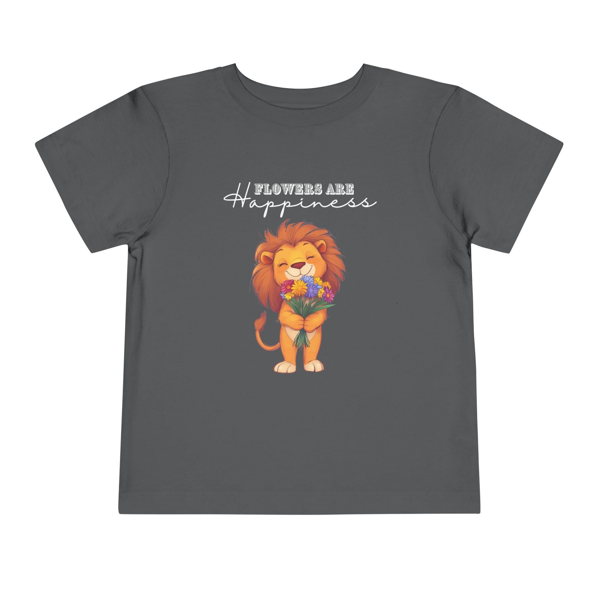 Toddler "Flowers are Happiness" LEO Short Sleeve Tee
