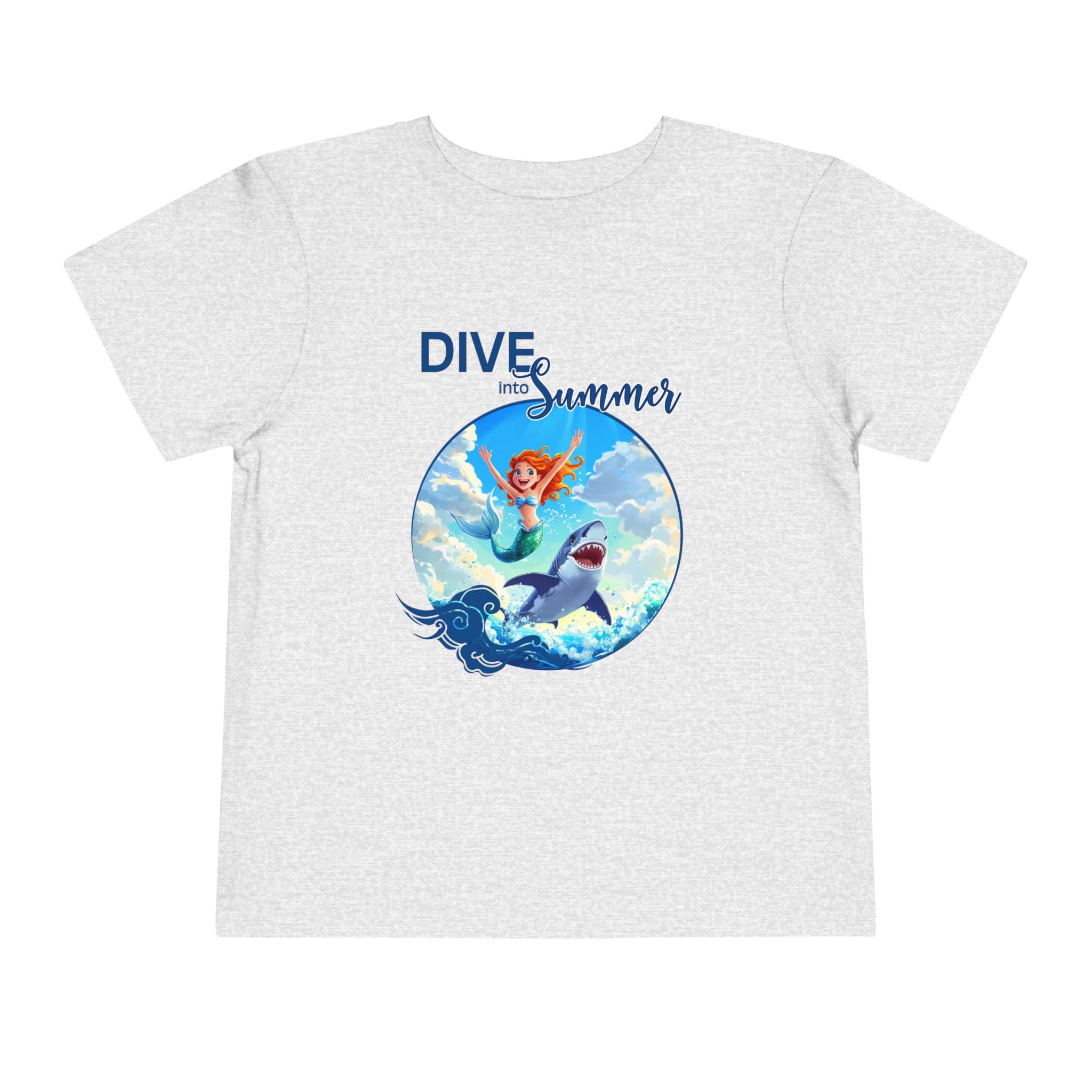 Toddler Mermaid "Dive into Summer" Short Sleeve Tee