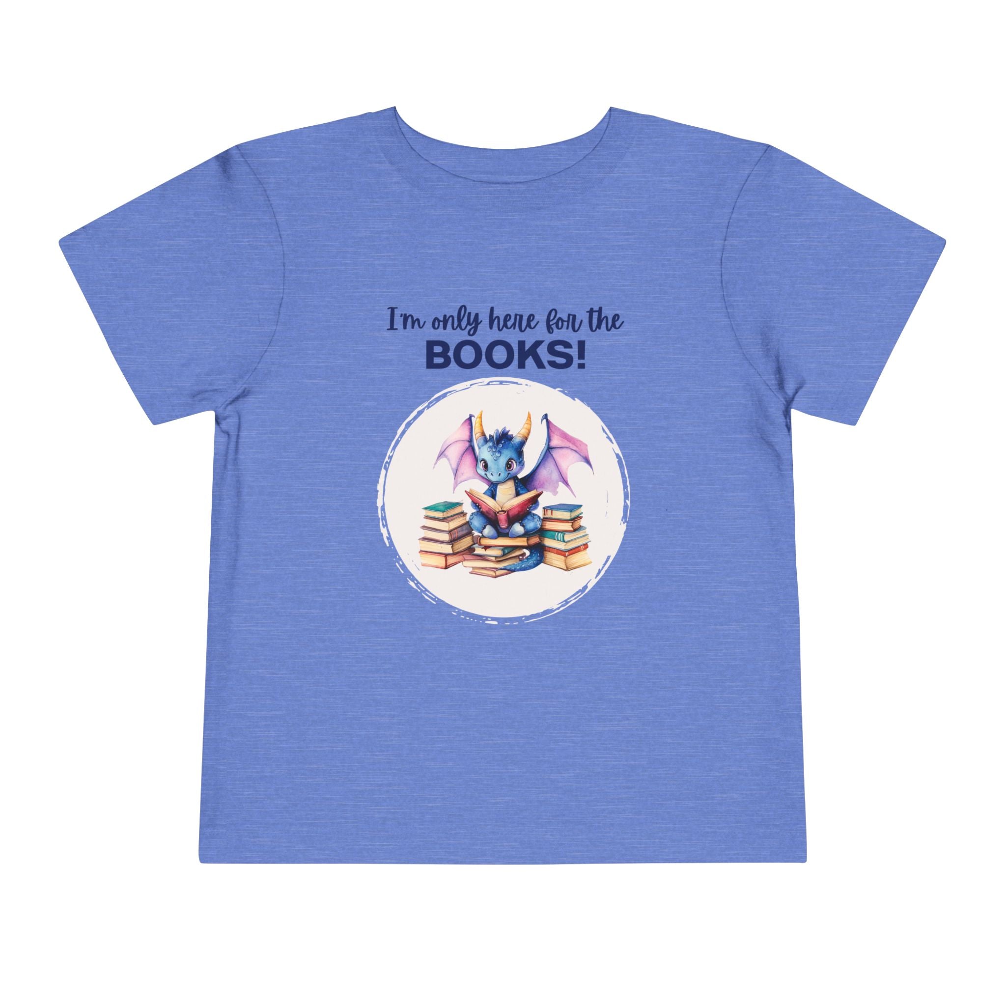 Toddler "Only Here for the Books" Short Sleeve Tee