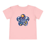 Toddler "Spring Vibes" Blue Bloom Short Sleeve Tee
