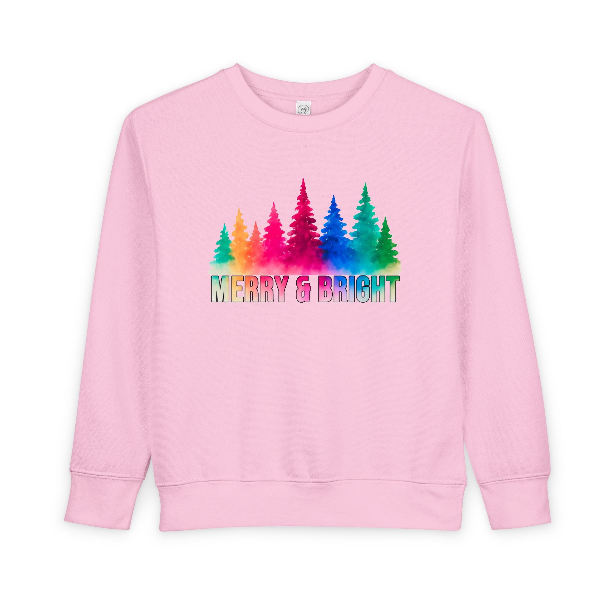 Bold "Merry & Bright" Toddler Sweatshirt