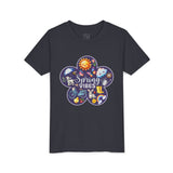 Kids "Spring Vibes" Purple Bloom Unisex Short Sleeve Tee