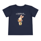 Toddler "Flowers are Happiness" VALENTINA Unisex Short Sleeve Tee