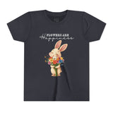 Kids "Flowers are Happiness" VALENTINA Short Sleeve Tee