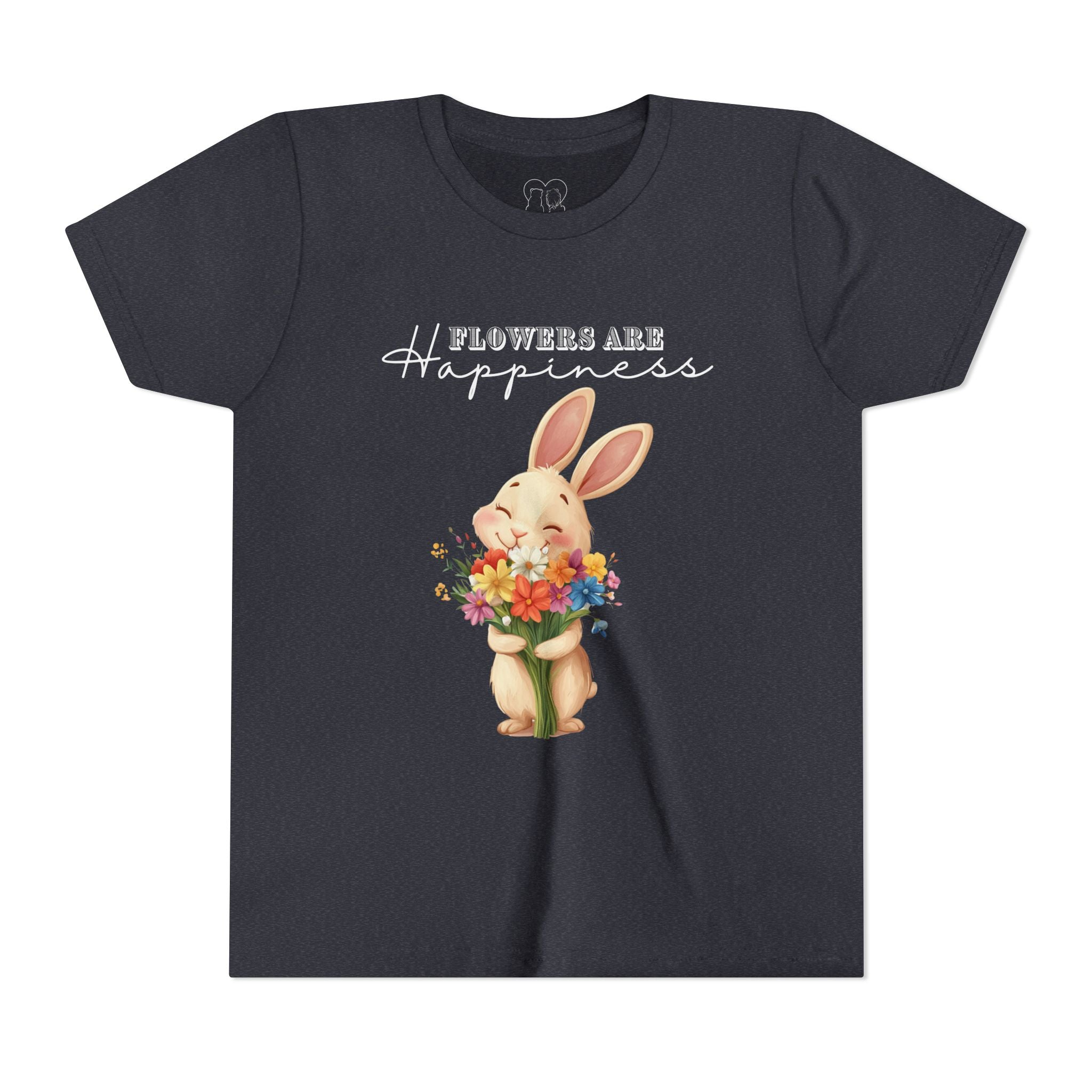 Kids "Flowers are Happiness" VALENTINA Short Sleeve Tee