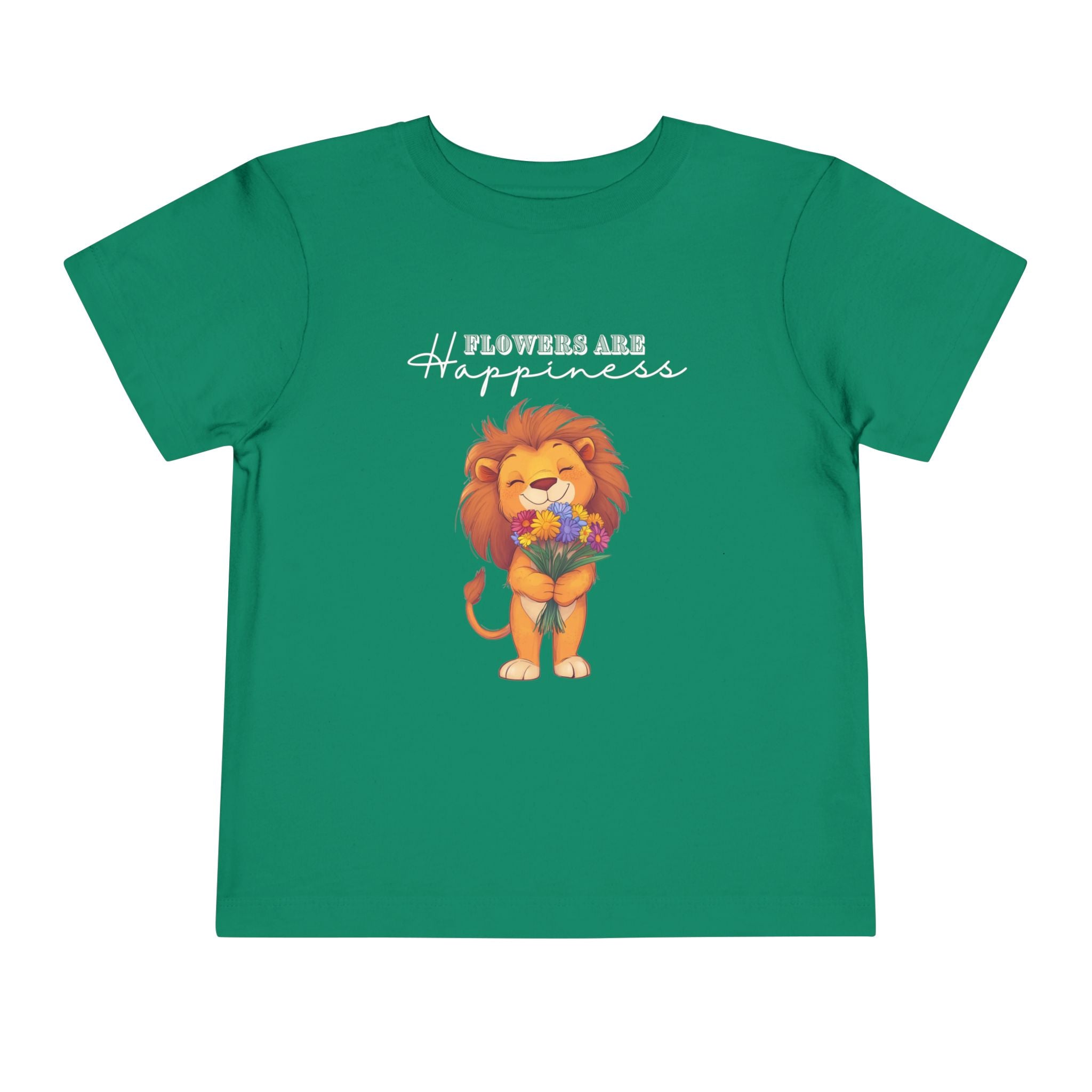 Toddler "Flowers are Happiness" LEO Short Sleeve Tee