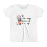 Kids "Sow Joy" Flower Pot Kids Short Sleeve Tee