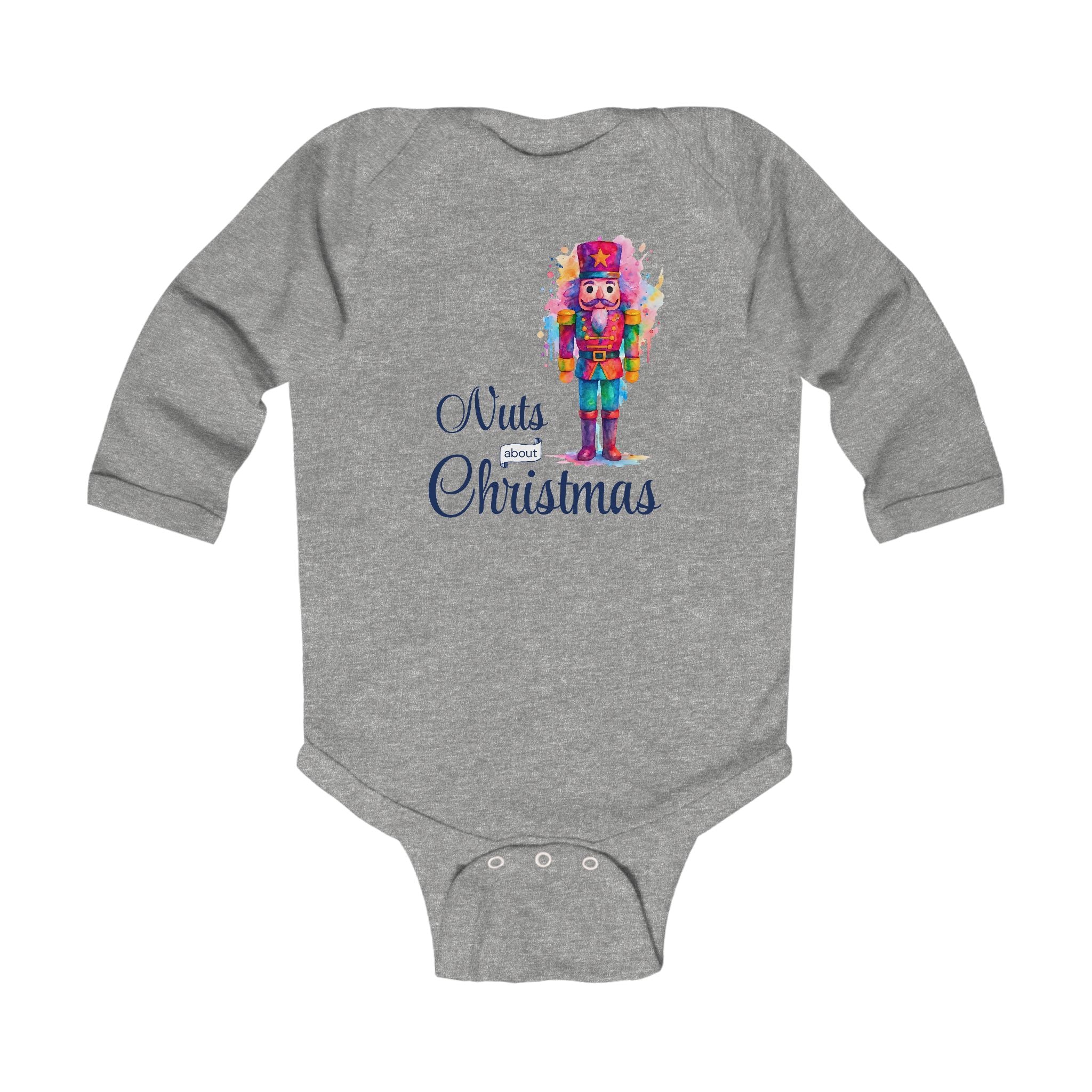 "Nuts About Christmas" Baby Long Sleeve Bodysuit