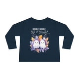 Toddler "Toil & Trouble" Sister Sibling Halloween Long Sleeve Tee
