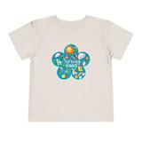 Toddler "Spring Vibes" Teal Bloom Short Sleeve Tee