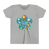 Kids "Spring Vibes" Teal Blossom Unisex Short Sleeve Tee