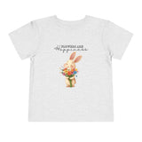 Toddler "Flowers are Happiness" VALENTINA Short Sleeve Tee