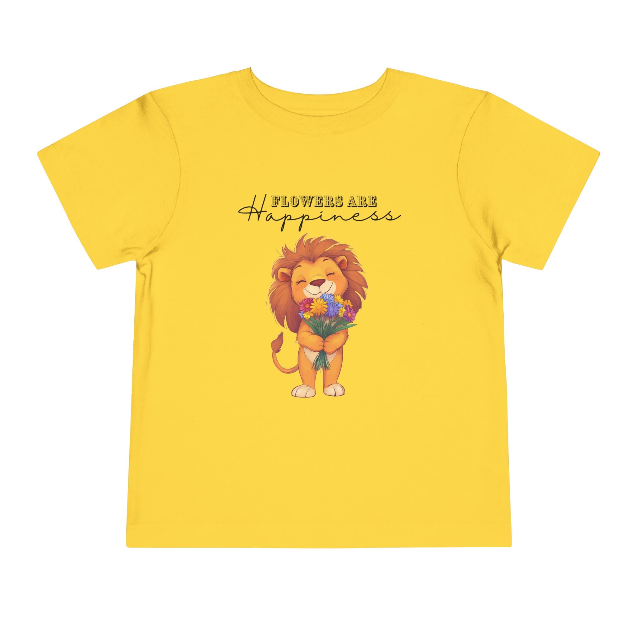 Toddler "Flowers are Happiness" LEO Short Sleeve Tee