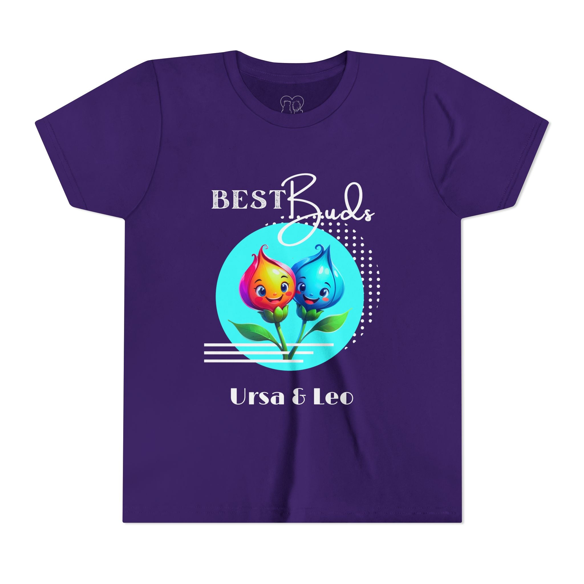 Kids "Best Buds" Deco Teal Short Sleeve Shirt - PERSONALIZED