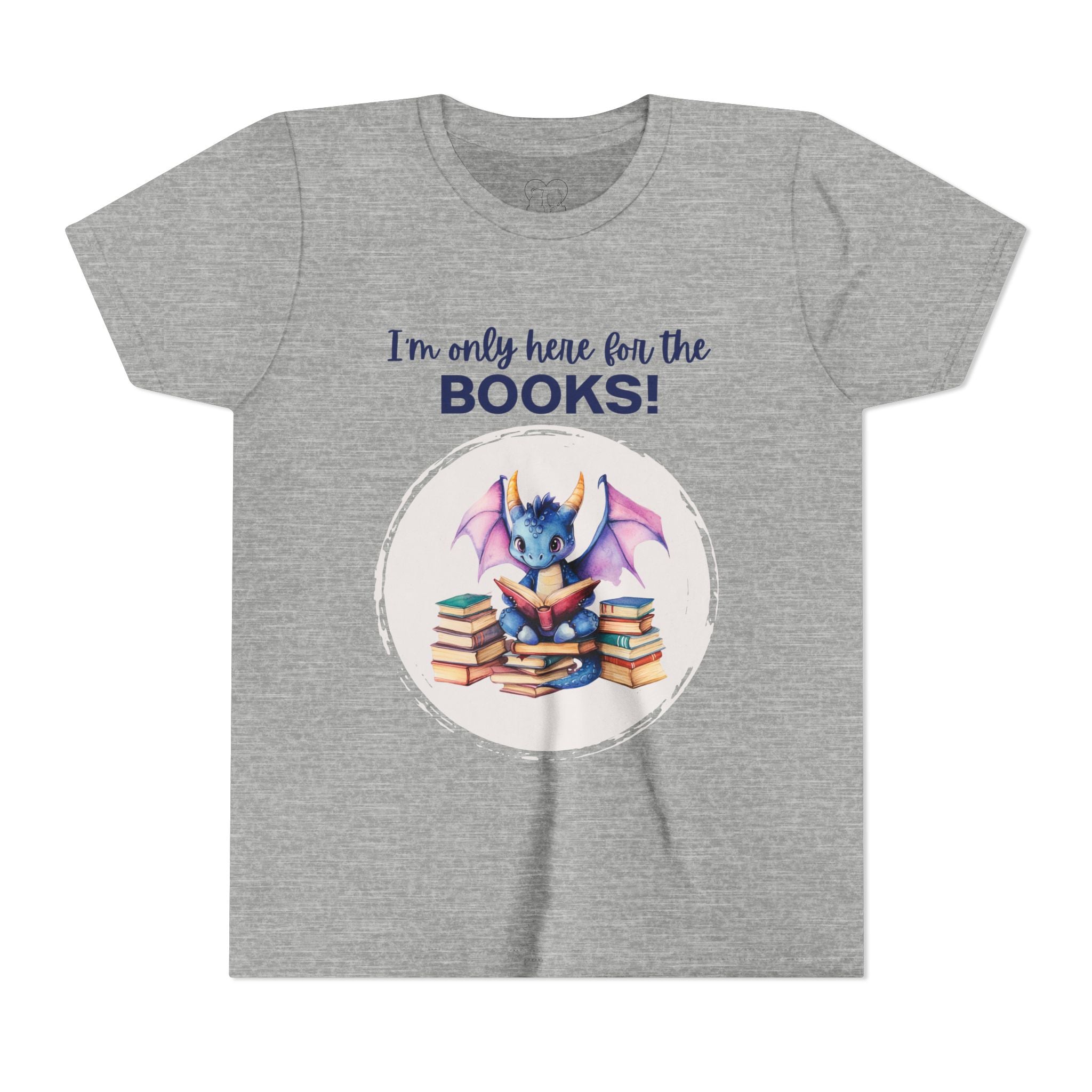 Kids "Here for the Books" Short Sleeve Tee