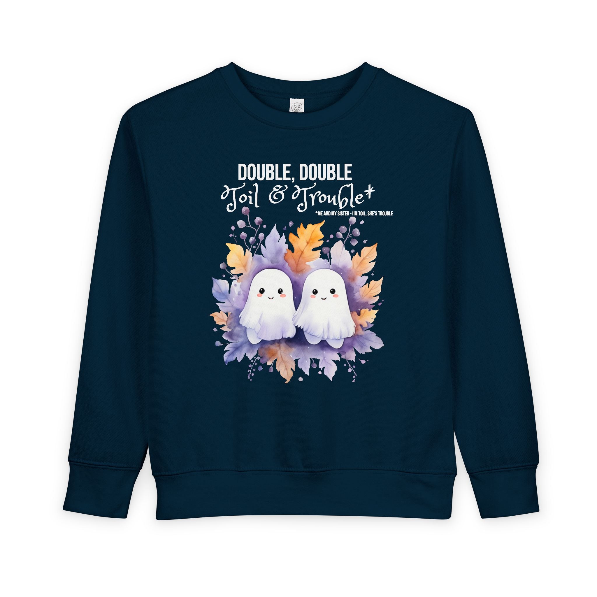 Toddler "Toil & Trouble" Sister Sibling Halloween Sweatshirt