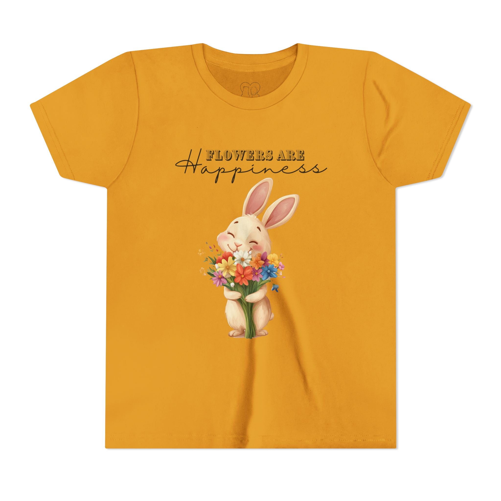 Kids "Flowers are Happiness" VALENTINA Short Sleeve Tee