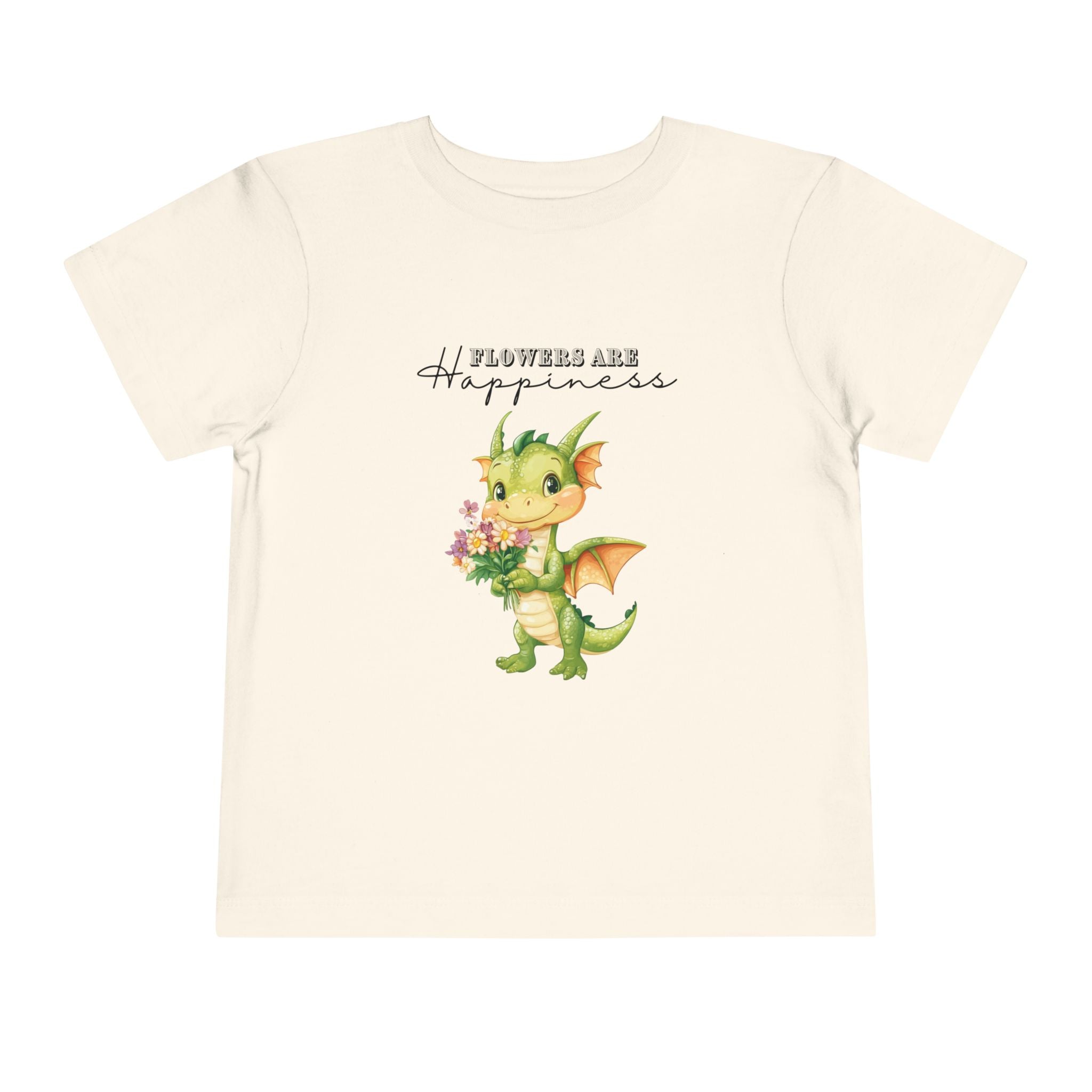 Toddler "Flowers are Happiness" DRAGO Short Sleeve Tee