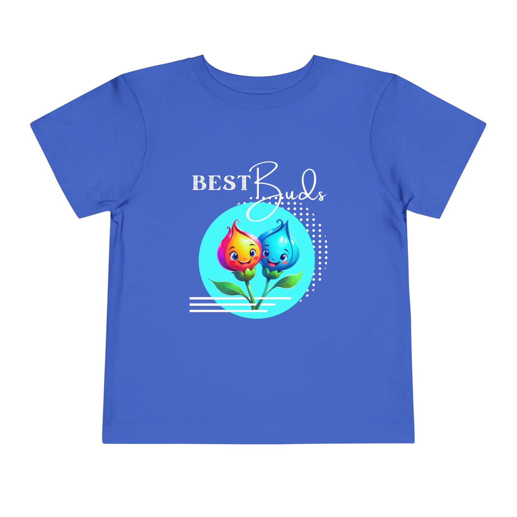 Toddler "Best Buds" Deco Teal Short Sleeve Tee