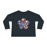 Toddler "Spring Vibes" Purple Bloom Unisex Long Sleeve Tee