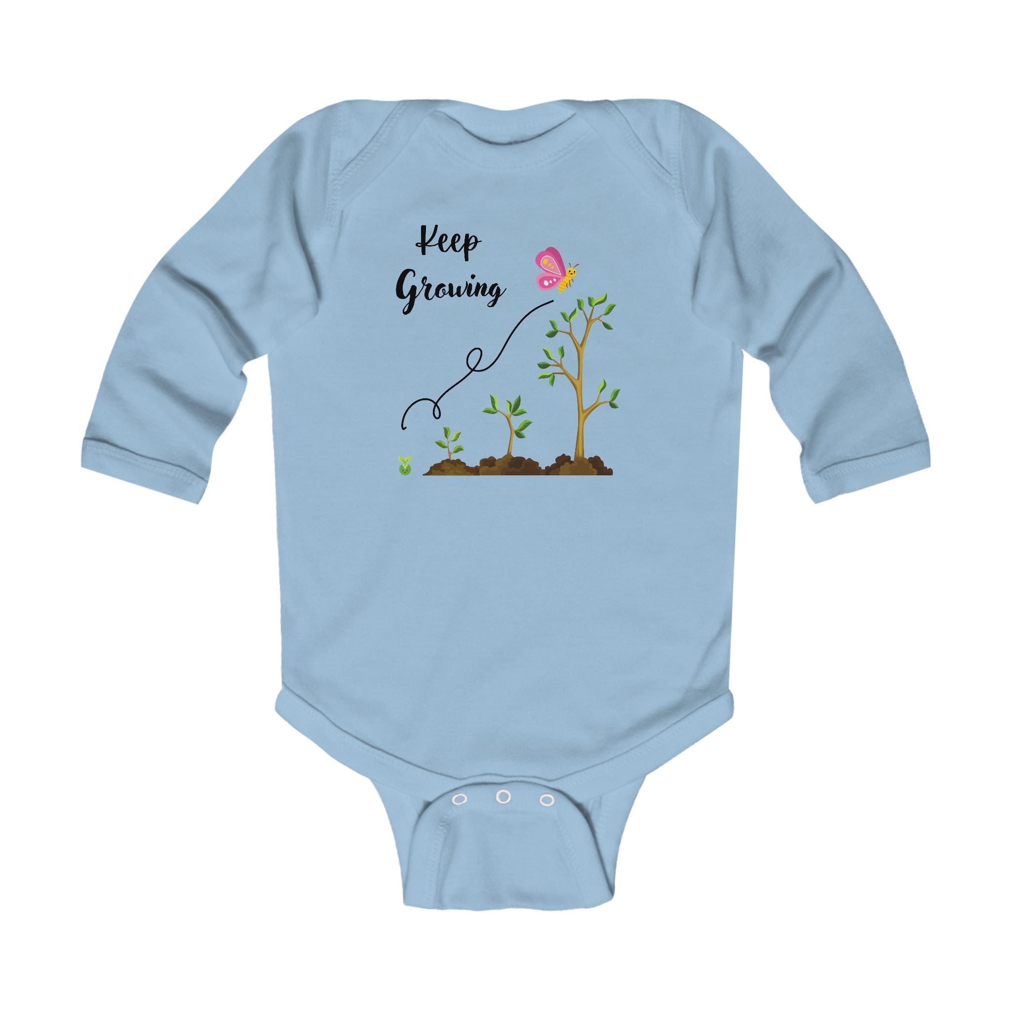 Baby "Keep Growing" Long Sleeve Bodysuit