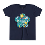 Kids "Spring Vibes" Teal Blossom Unisex Short Sleeve Tee