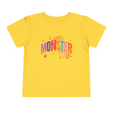 Toddler "Little Monster" Short Sleeve Tee in Reds and Pinks