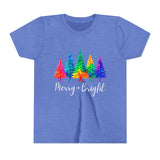 Sassy "Merry + Bright" Kids Short Sleeve Tee