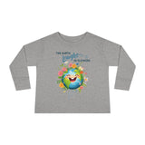Toddler "The Earth Laughs in Flowers" Unisex Long Sleeve Tee