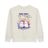 Toddler "Toil & Trouble" Brother Sibling Halloween Sweatshirt