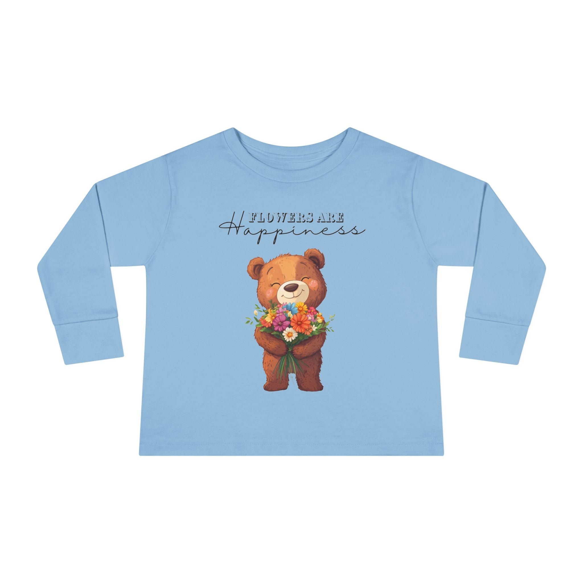Toddler "Flowers are Happiness" URSA Long Sleeve Tee