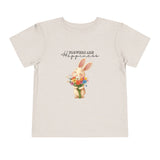 Toddler "Flowers are Happiness" VALENTINA Unisex Short Sleeve Tee