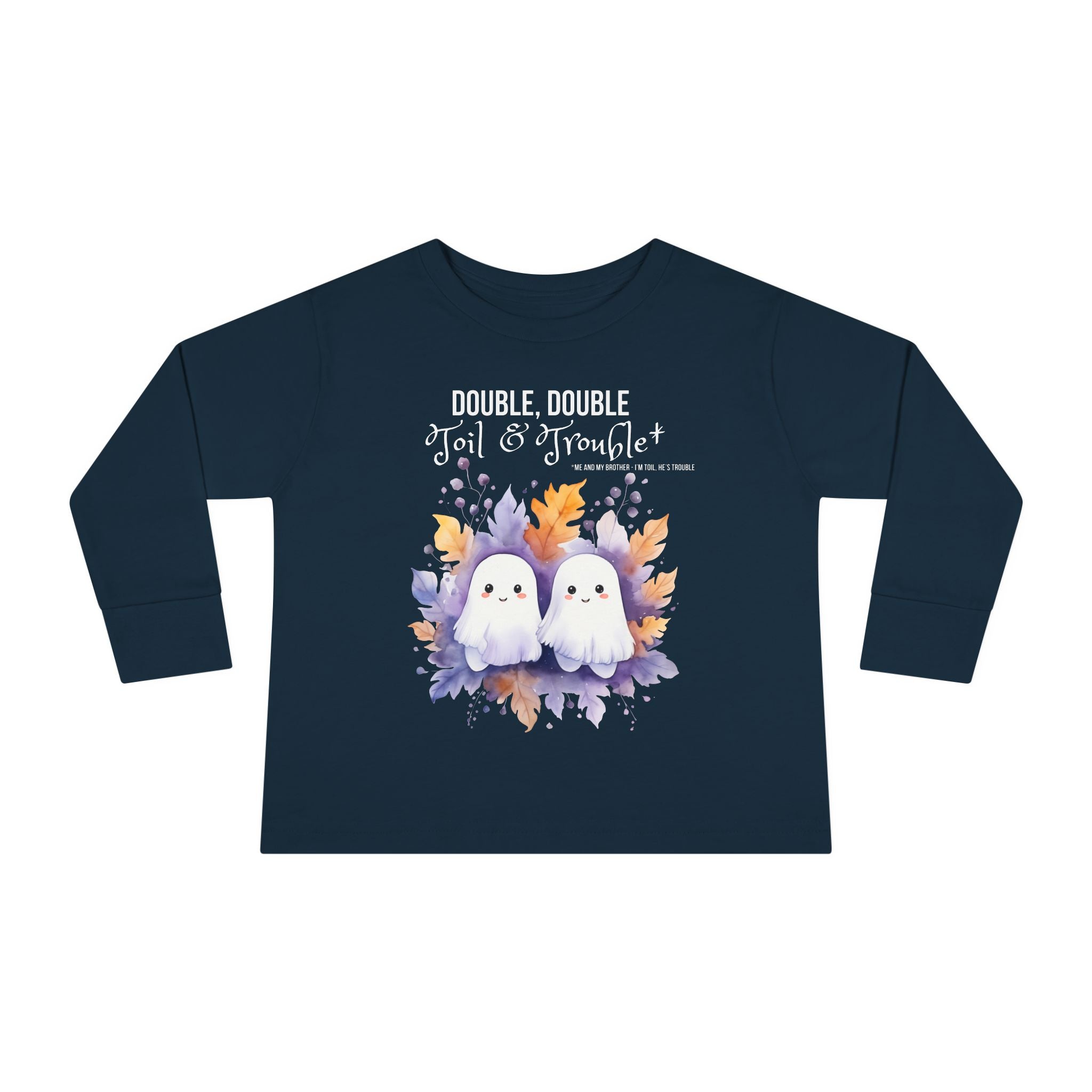 Toddler "Toil & Trouble" Brother Sibling Halloween Long Sleeve Tee