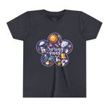 Kids "Spring Vibes" Purple Bloom Unisex Short Sleeve Tee