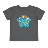 Toddler "Spring Vibes" Teal Bloom Short Sleeve Tee
